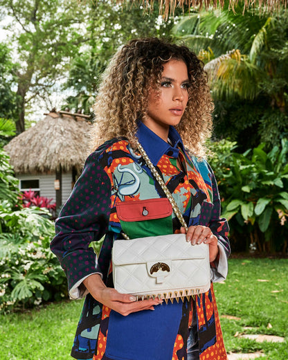 Sprayground - RIVIERA LE BLANC GOLD CHAIN SHARK HANDBAG
