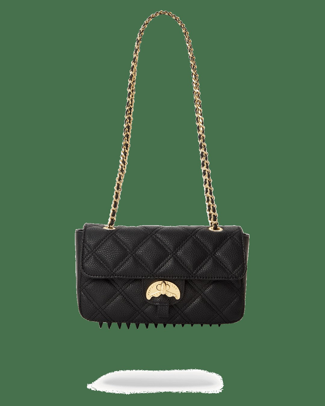 Sprayground - NOIR QUILT GOLD CHAIN SHARK HANDBAG