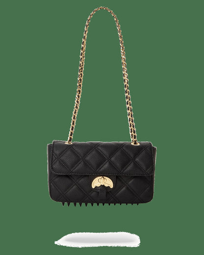 Sprayground - NOIR QUILT GOLD CHAIN SHARK HANDBAG