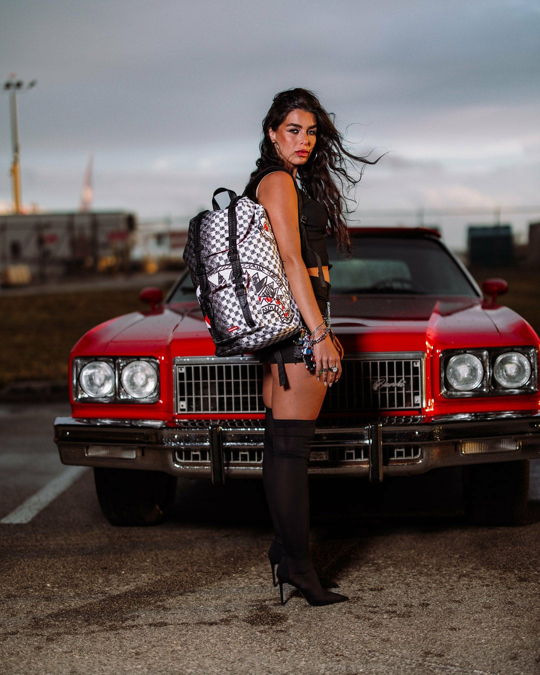 Sprayground - SCRIBBLE DRIBBLE CHECK HILLS BACKPACK