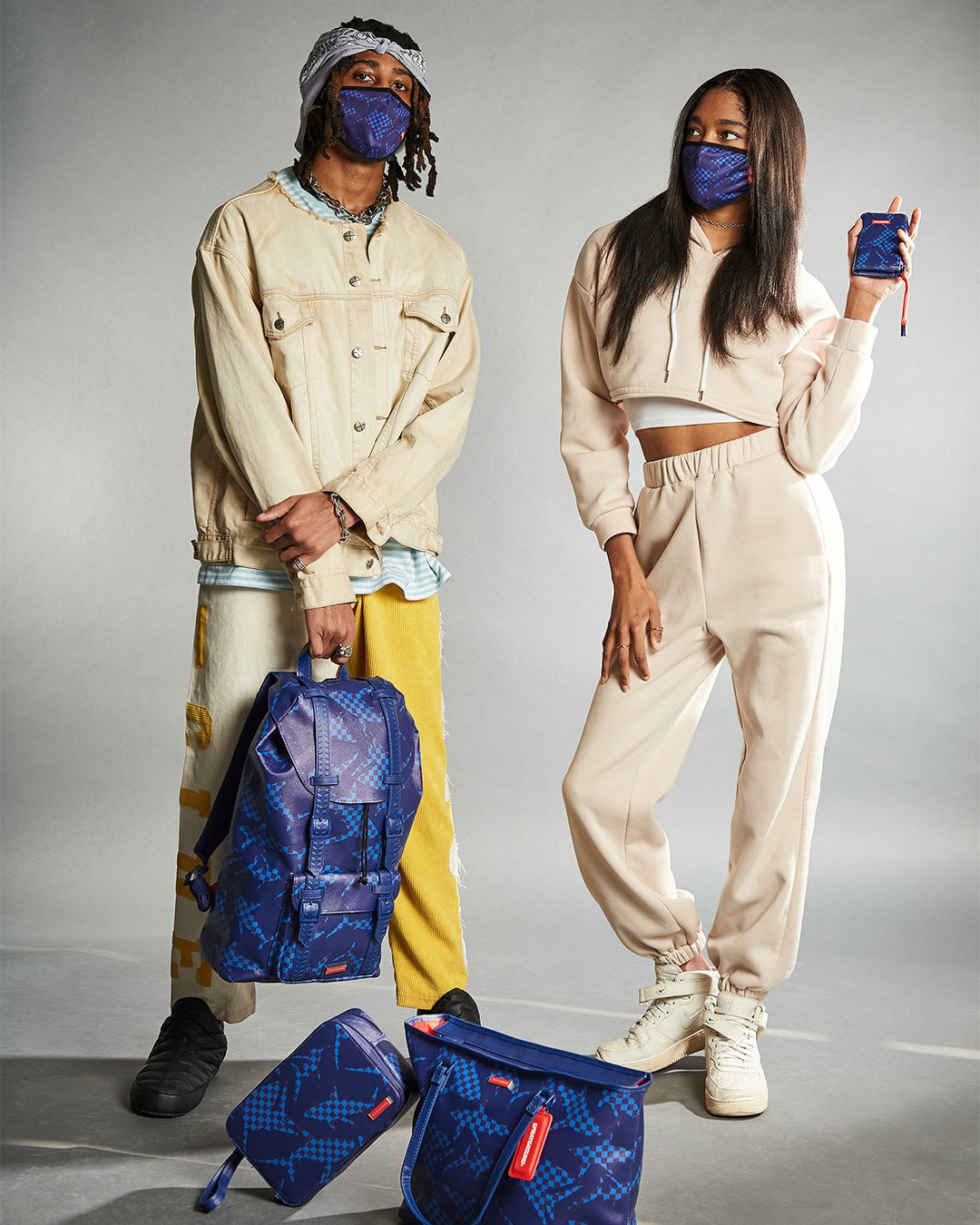 Sprayground - SHARK CHECK (BLUE) HILLS BACKPACK