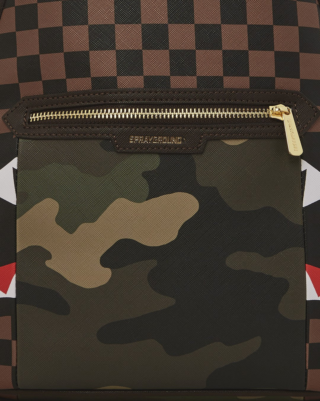 Sprayground - EXTERIOR GOLD ZIP POCKET SHARKS IN PARIS SAVAGE BACKPACK
