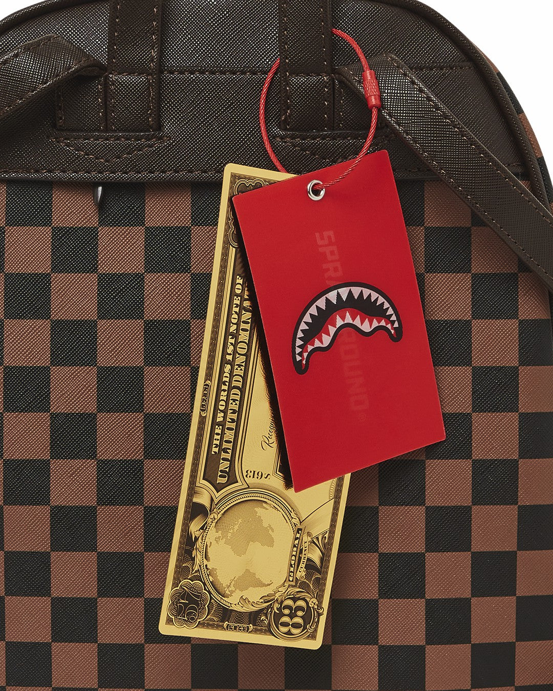 Sprayground - EXTERIOR GOLD ZIP POCKET SHARKS IN PARIS SAVAGE BACKPACK