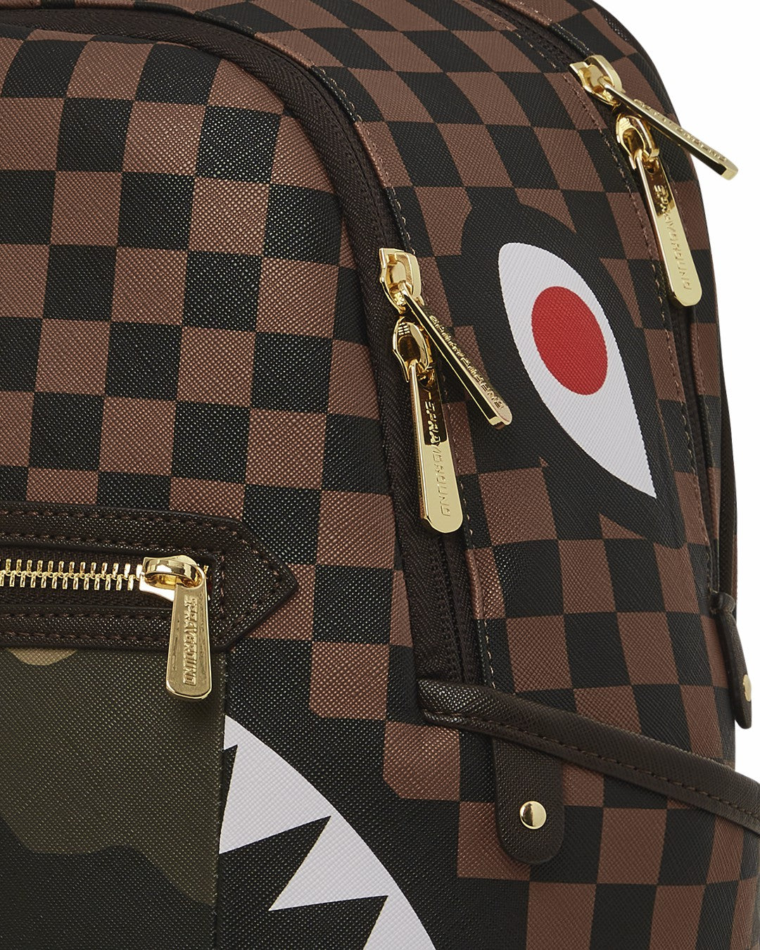 Sprayground - EXTERIOR GOLD ZIP POCKET SHARKS IN PARIS SAVAGE BACKPACK