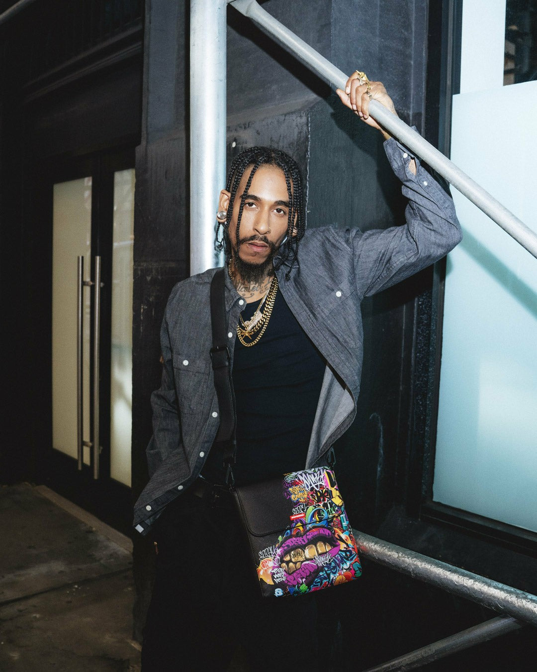 Sprayground - HALF GRAF LIPS MESSENGER BAG