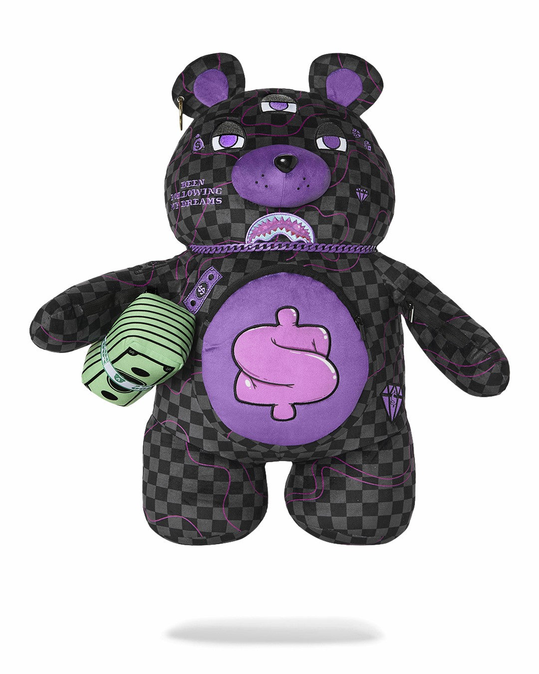 Sprayground - PURPLE SLIME SHARK MONEYBEAR BACKPACK