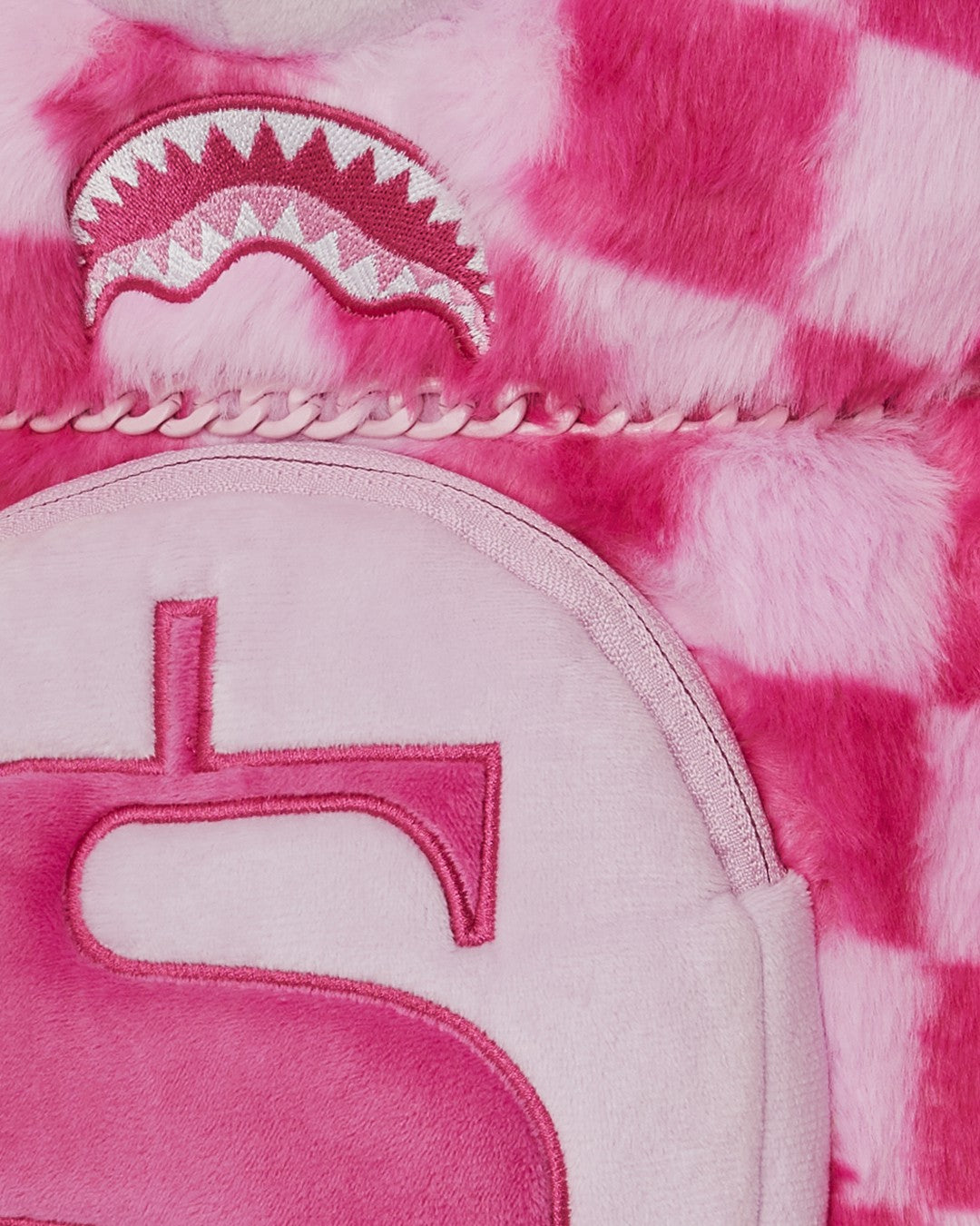 Sprayground - FURZILLA SHARK (PINK CHECK) MONEYBEAR BACKPACK