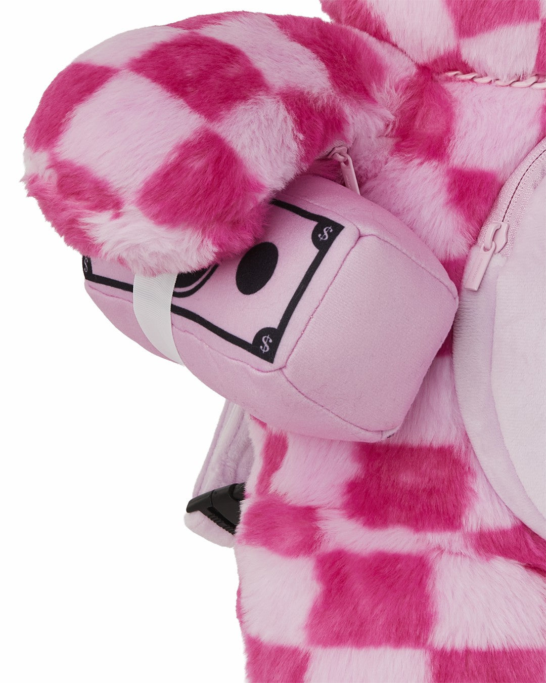 Sprayground - FURZILLA SHARK (PINK CHECK) MONEYBEAR BACKPACK