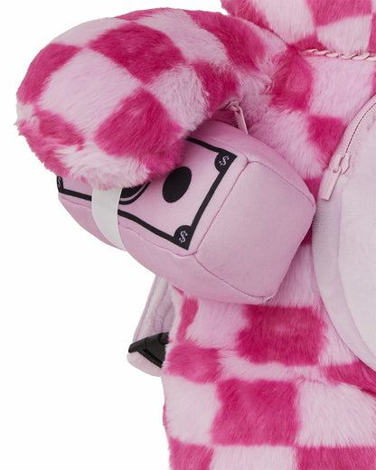 Sprayground - FURZILLA SHARK (PINK CHECK) MONEYBEAR BACKPACK