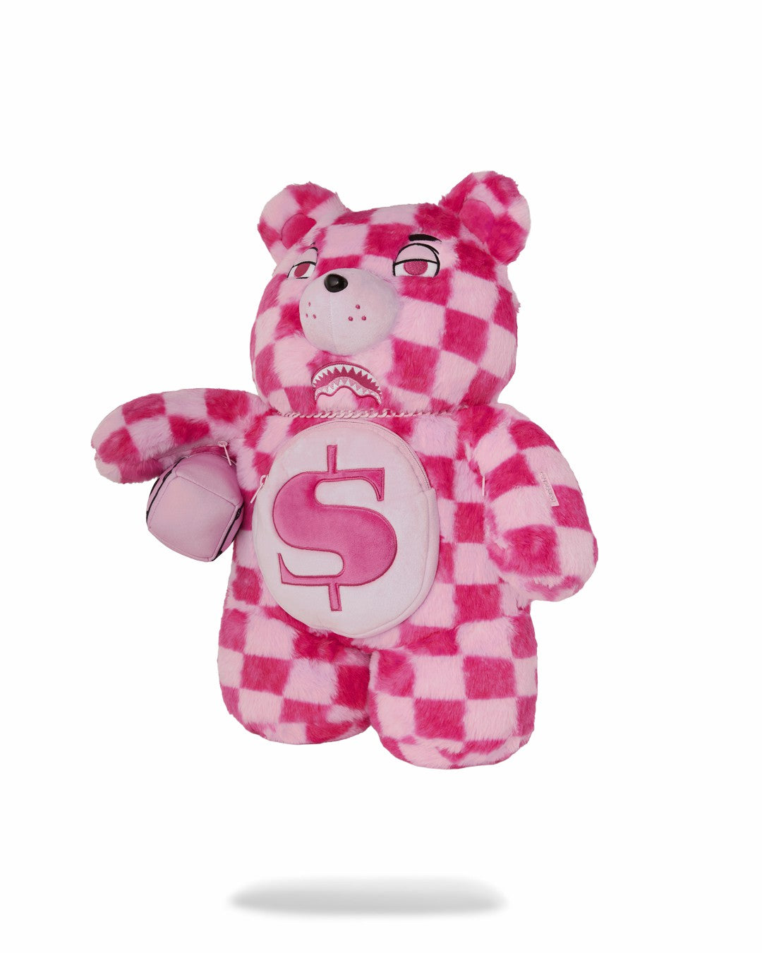 Sprayground - FURZILLA SHARK (PINK CHECK) MONEYBEAR BACKPACK