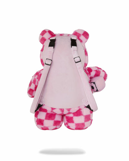 Sprayground - FURZILLA SHARK (PINK CHECK) MONEYBEAR BACKPACK