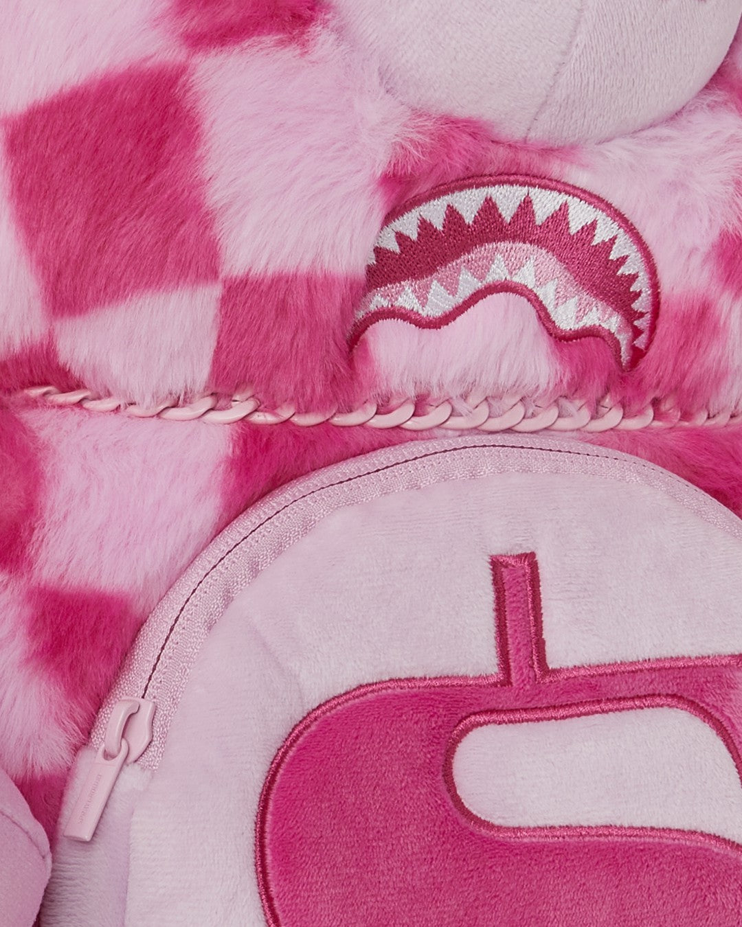 Sprayground - FURZILLA SHARK (PINK CHECK) MONEYBEAR BACKPACK