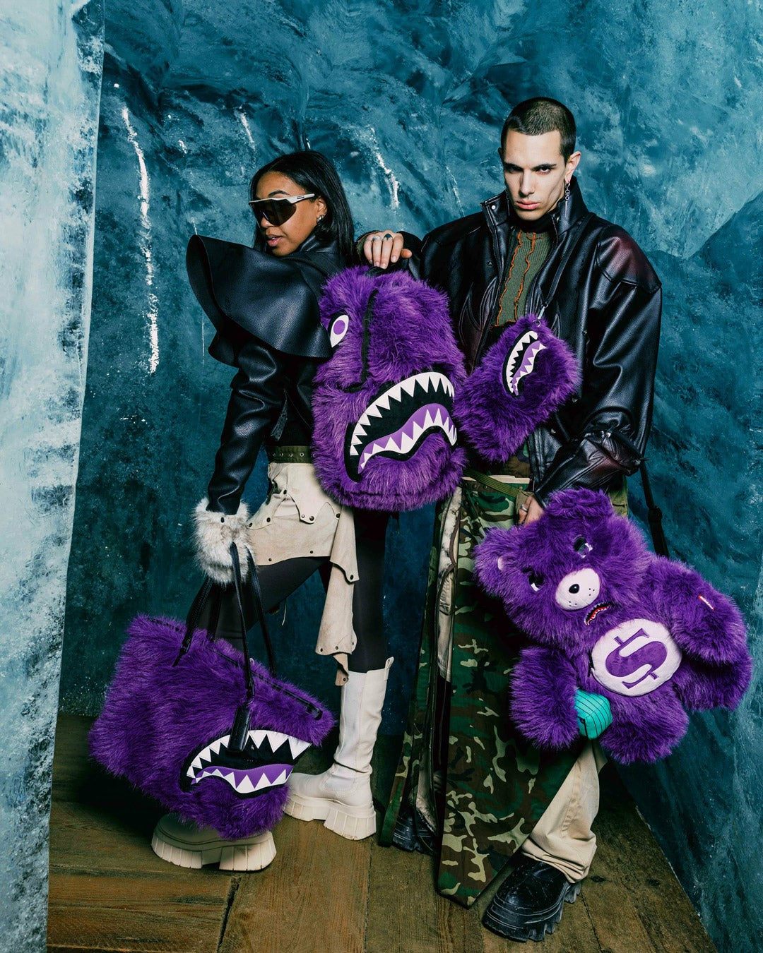 Sprayground - FURZILLA SHARK (PURP) MONEYBEAR BACKPACK