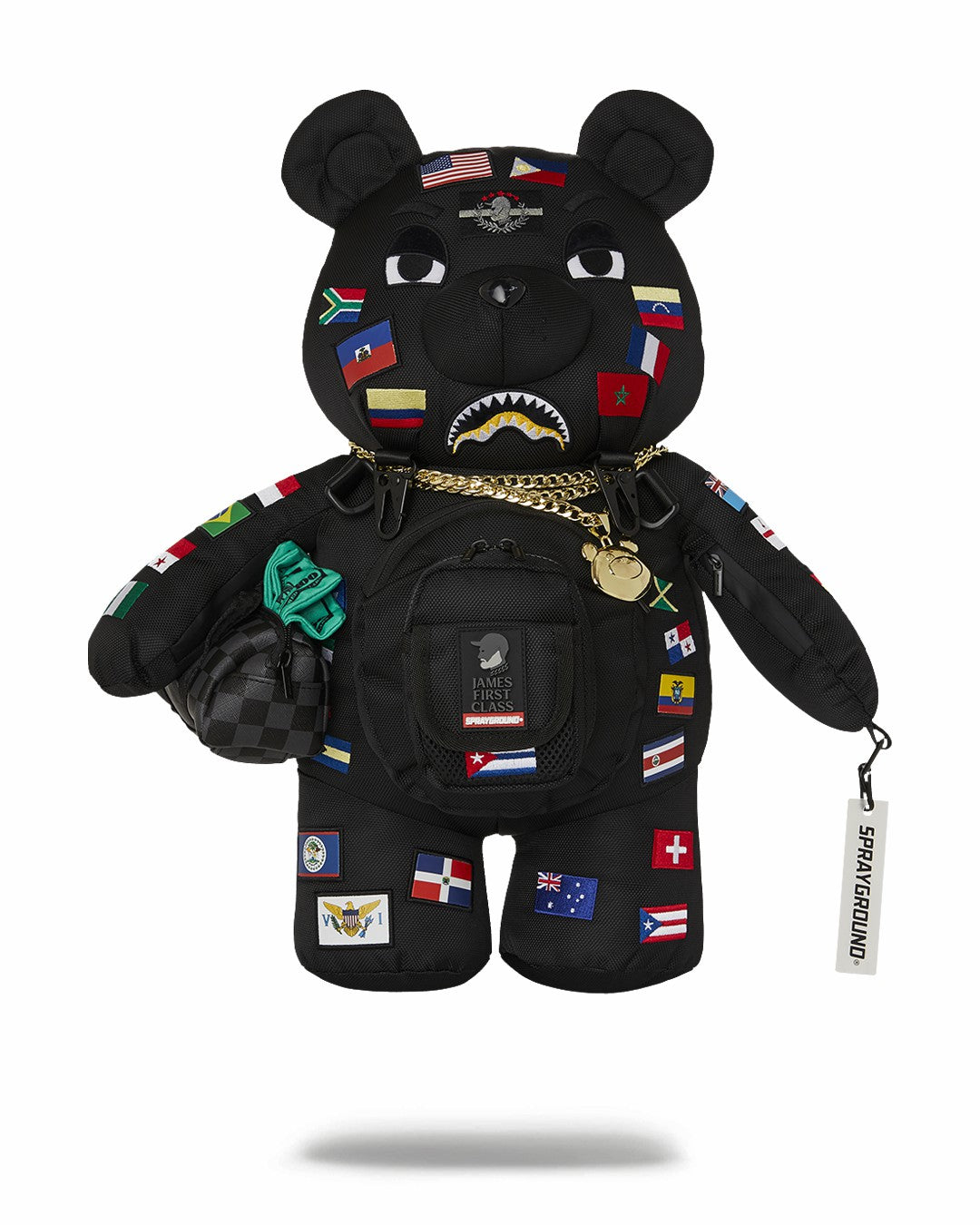 Sprayground - JAMES FIRST CLASS GLOBAL FLAGS MONEYBEAR BACKPACK