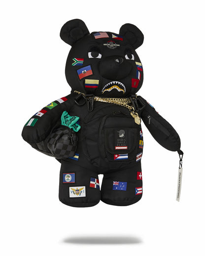 Sprayground - JAMES FIRST CLASS GLOBAL FLAGS MONEYBEAR BACKPACK
