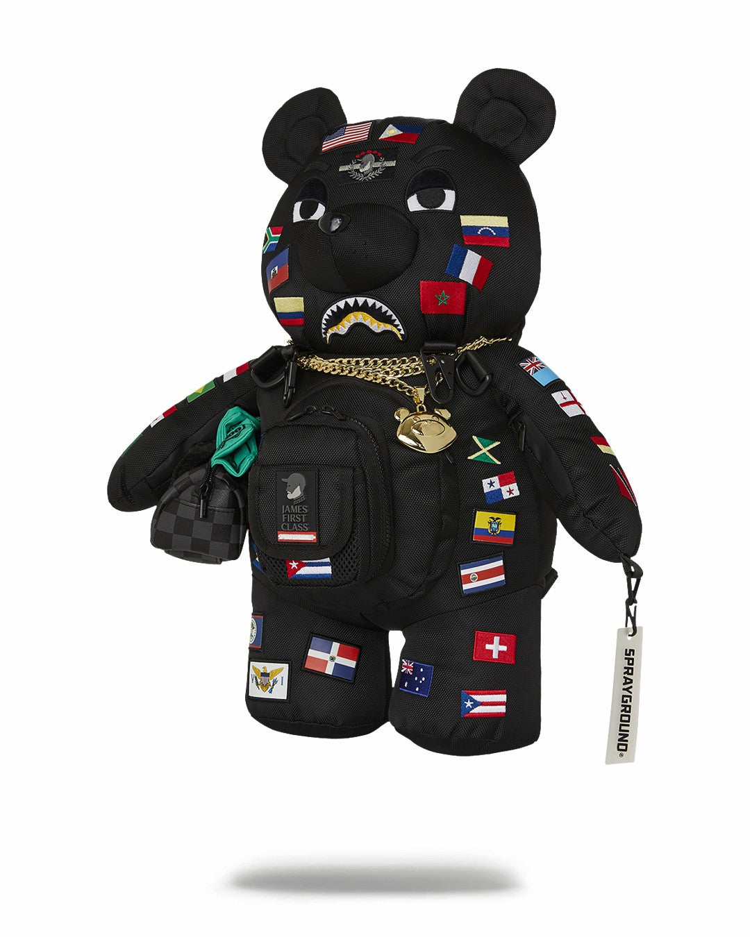 Sprayground - JAMES FIRST CLASS GLOBAL FLAGS MONEYBEAR BACKPACK