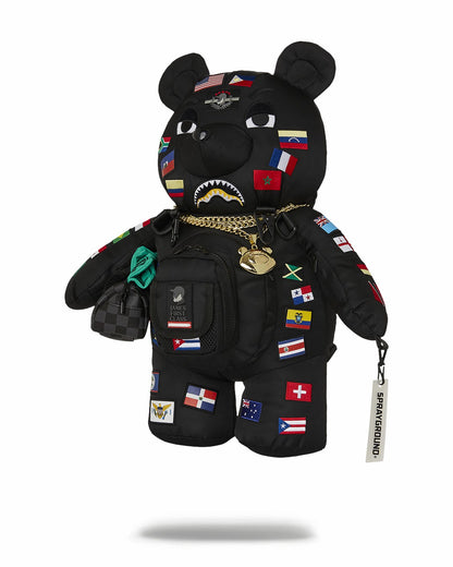 Sprayground - JAMES FIRST CLASS GLOBAL FLAGS MONEYBEAR BACKPACK