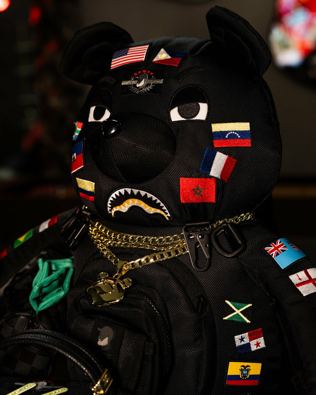 Sprayground - JAMES FIRST CLASS GLOBAL FLAGS MONEYBEAR BACKPACK