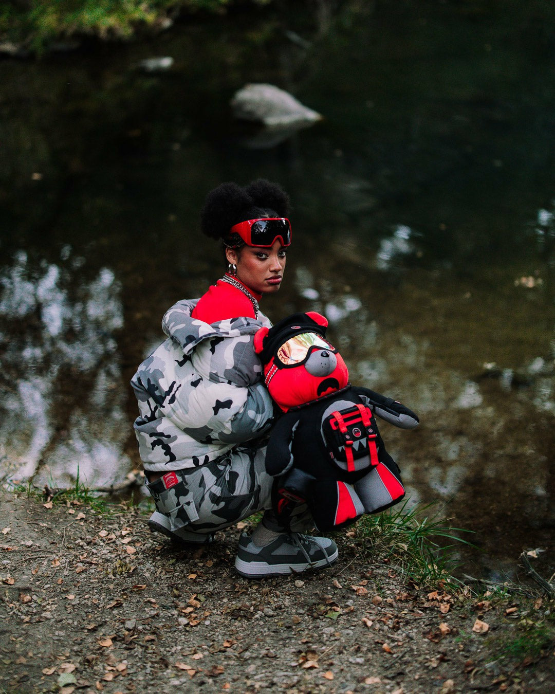 Sprayground - SKY HIGH SEEKERS ARCTIC GPS MONEYBEAR BACKPACK