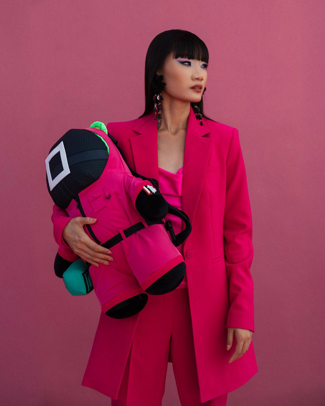 Sprayground - SQUID GAME COLLAB PINK SOLDIERS BEAR BACKPACK