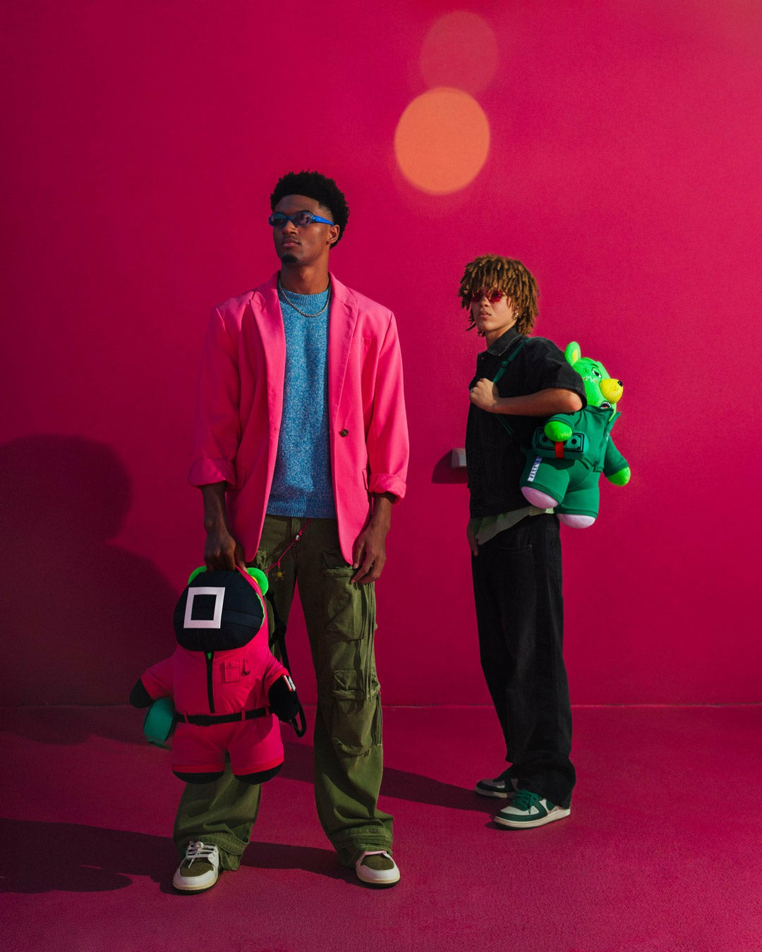 Sprayground - SQUID GAME COLLAB PINK SOLDIERS BEAR BACKPACK