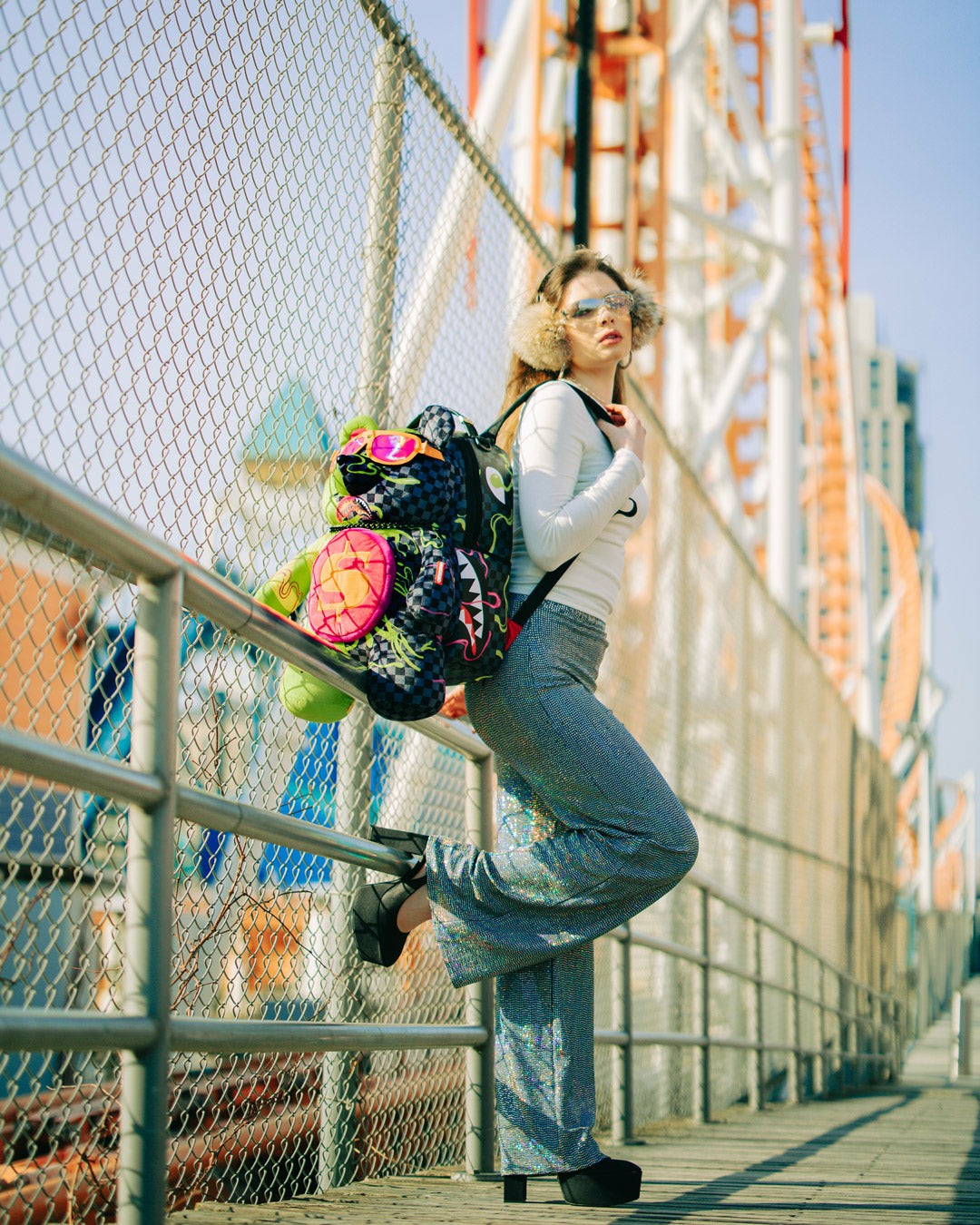Sprayground - SLIME DIME MONEYBEAR TEDDYBEAR ON BACKPACK