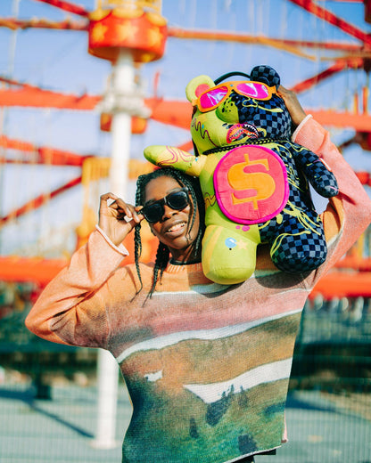 Sprayground - SLIME DIME MONEYBEAR TEDDYBEAR ON BACKPACK