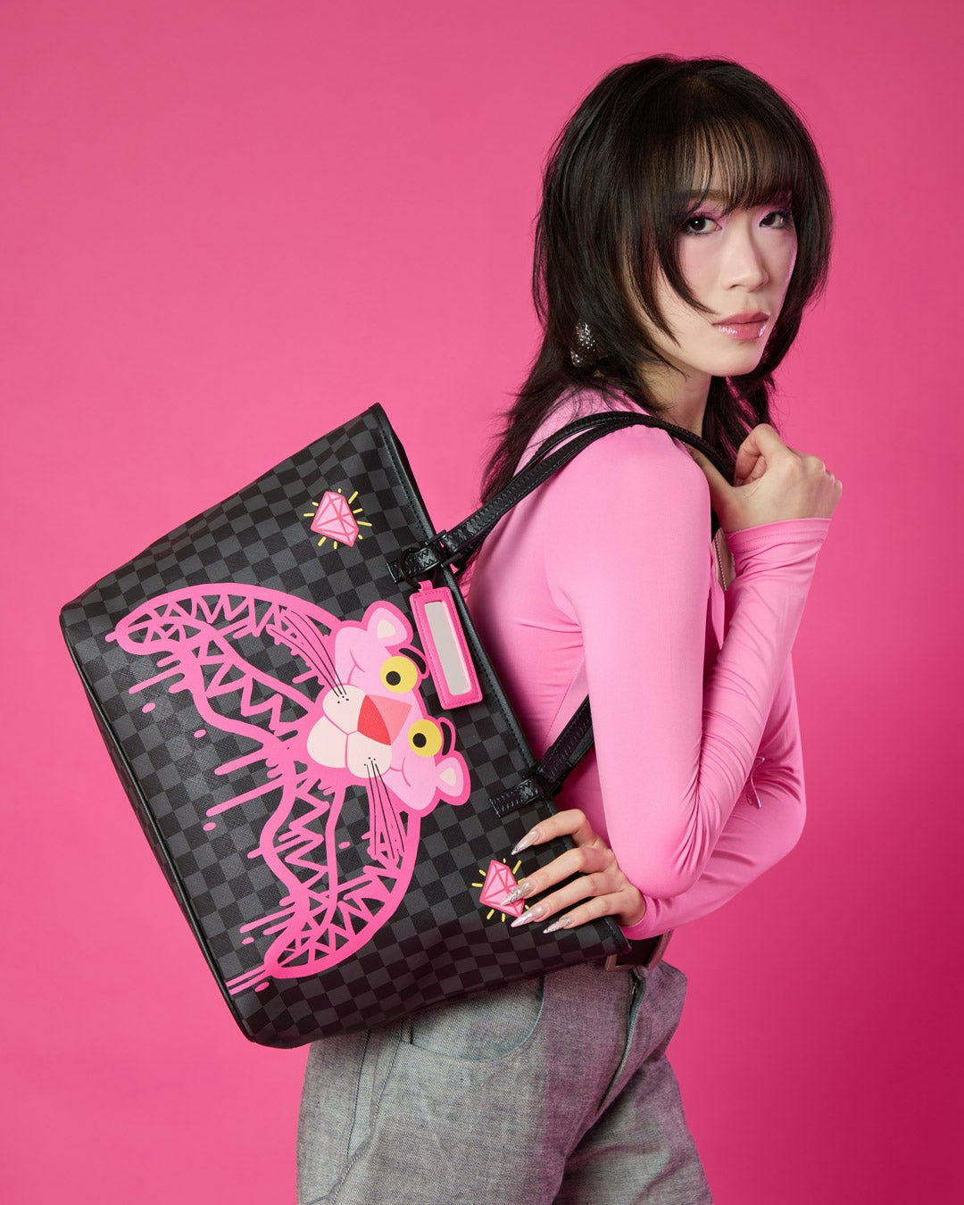 Sprayground - PINK PANTHER DIAMOND SHARK TOTE