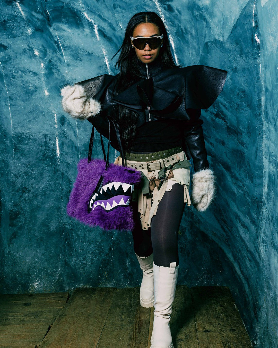Sprayground - FURZILLA SHARK (PURP) TOTE