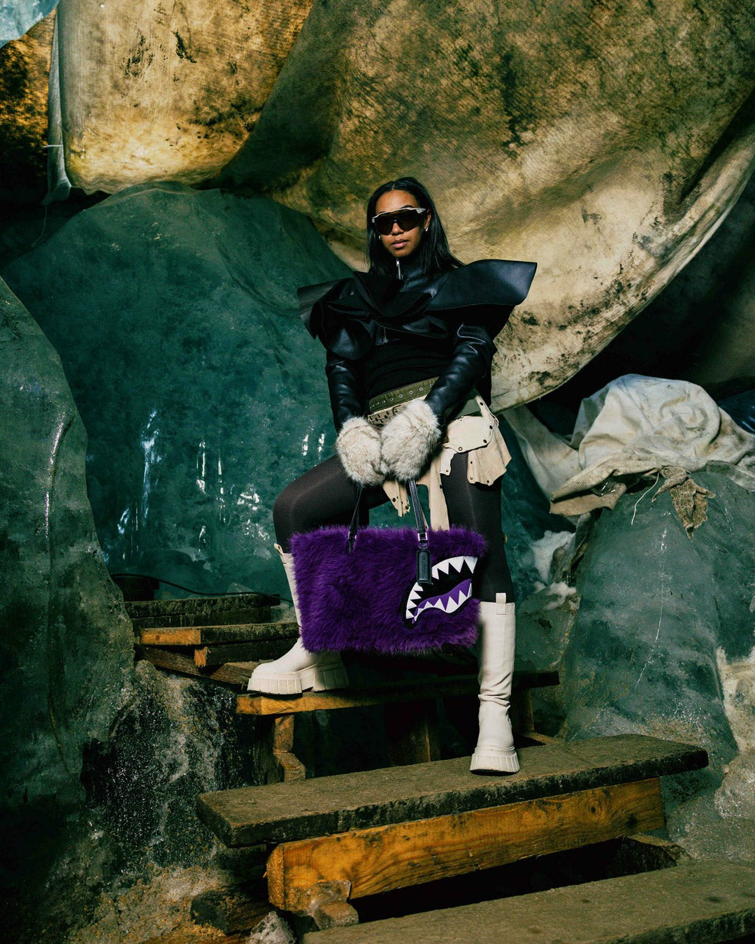 Sprayground - FURZILLA SHARK (PURP) TOTE