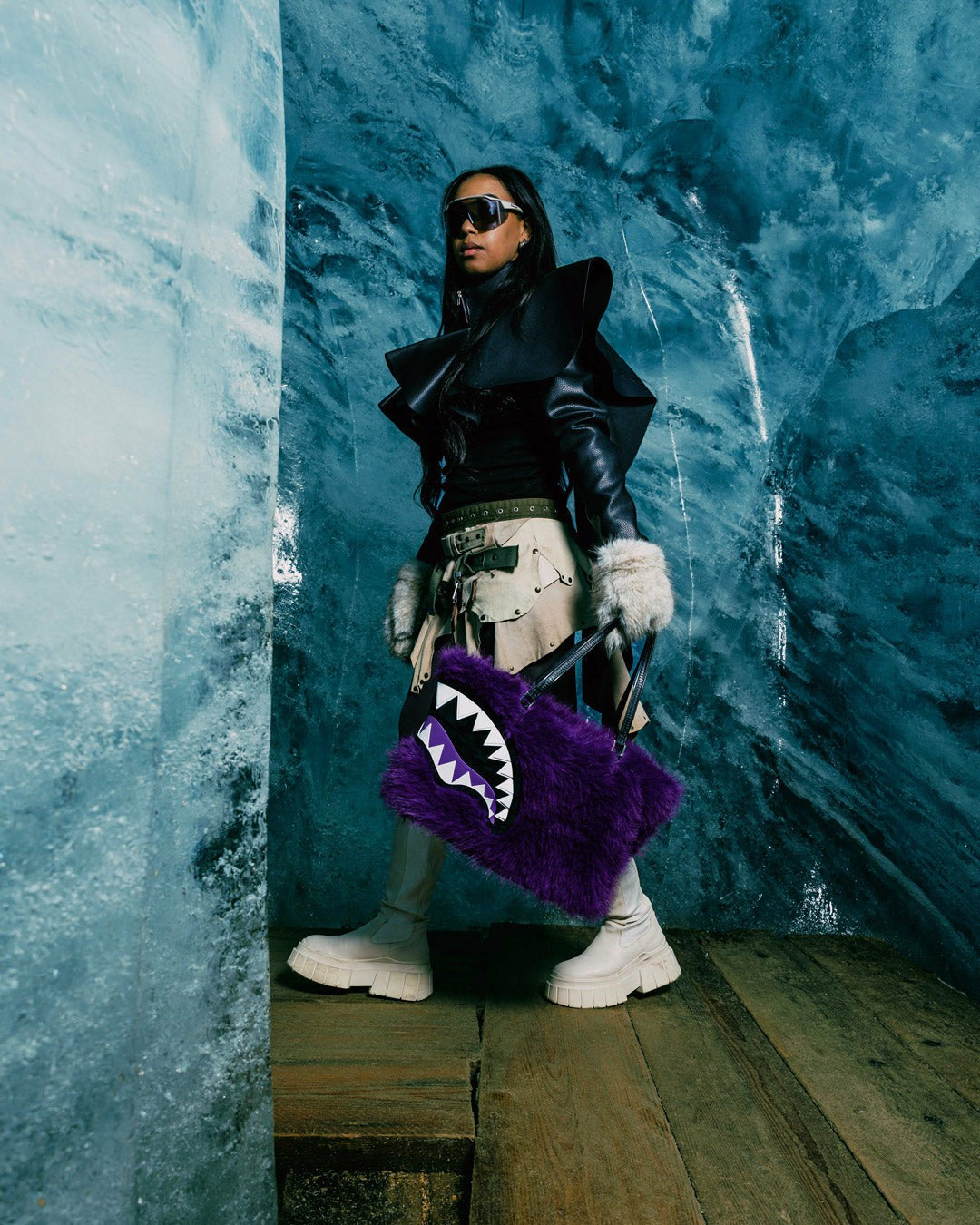 Sprayground - FURZILLA SHARK (PURP) TOTE