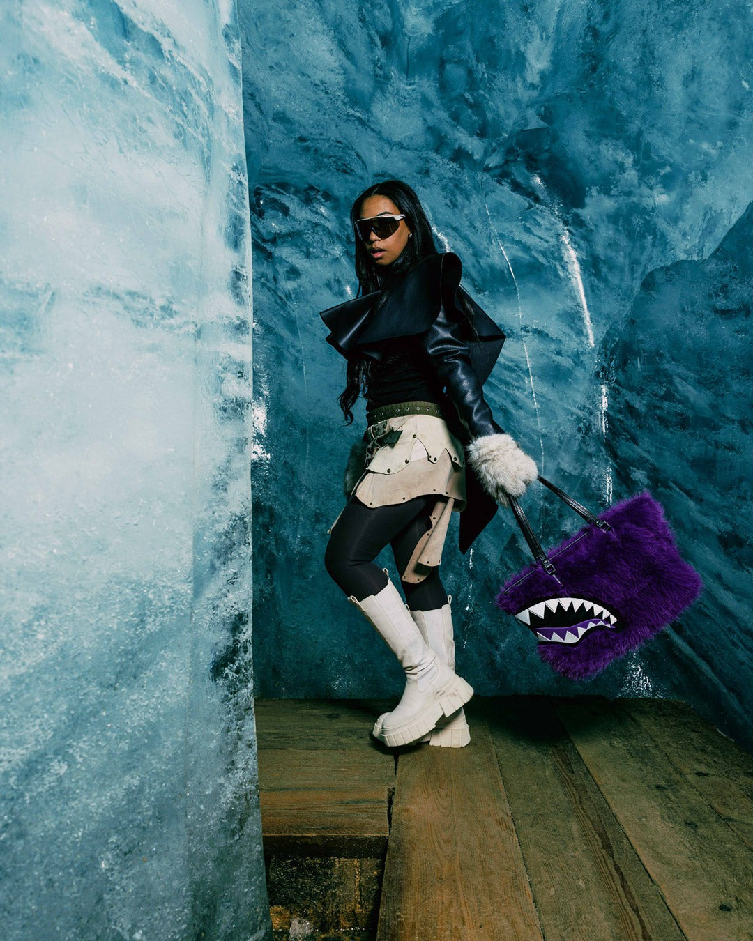 Sprayground - FURZILLA SHARK (PURP) TOTE