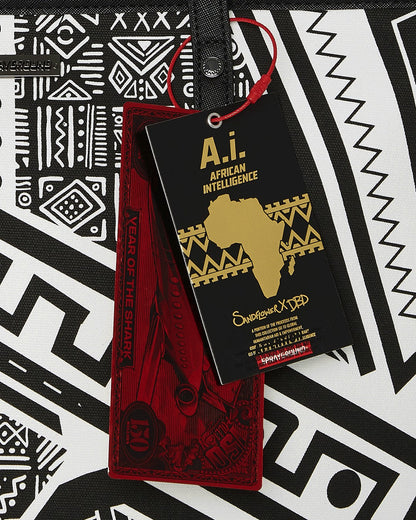Sprayground - A.I. AFRICAN INTELLIGENCE THE SKYHAWK WING TOTE - SANDFLOWER COLLAB