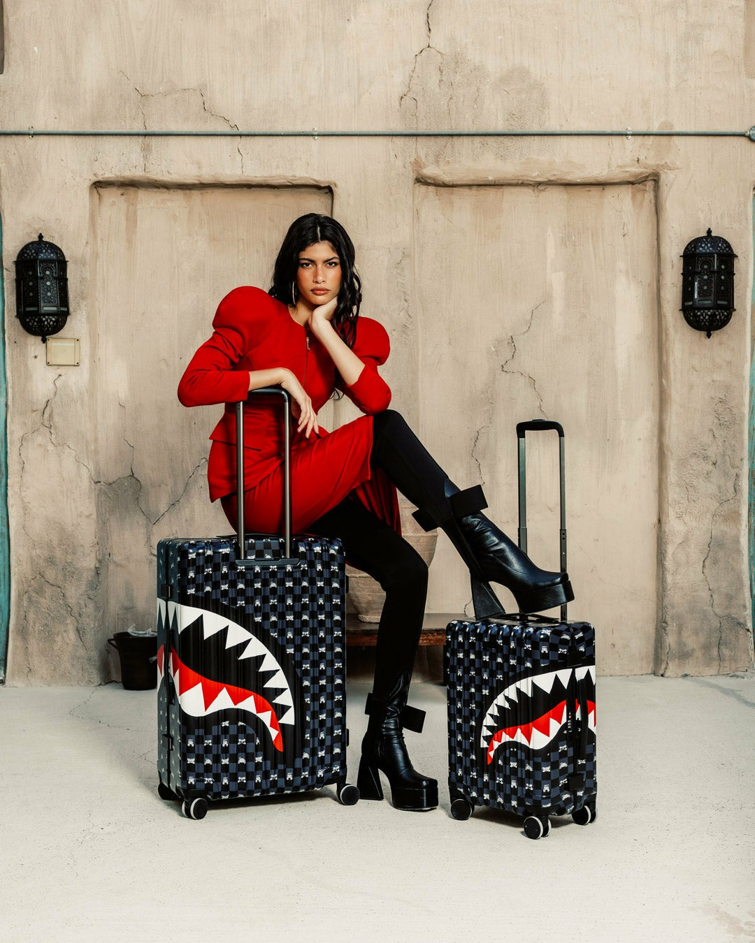 Sprayground - SHARK MOB HIDEOUT CARRY-ON LUGGAGE