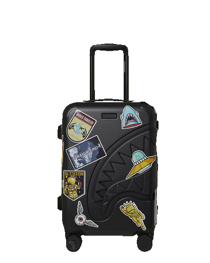 Sprayground - THE JOURNEY BEGINS SHARKITECTURE CARRY-ON LUGGAGE BLACK WITH EXTRA STI