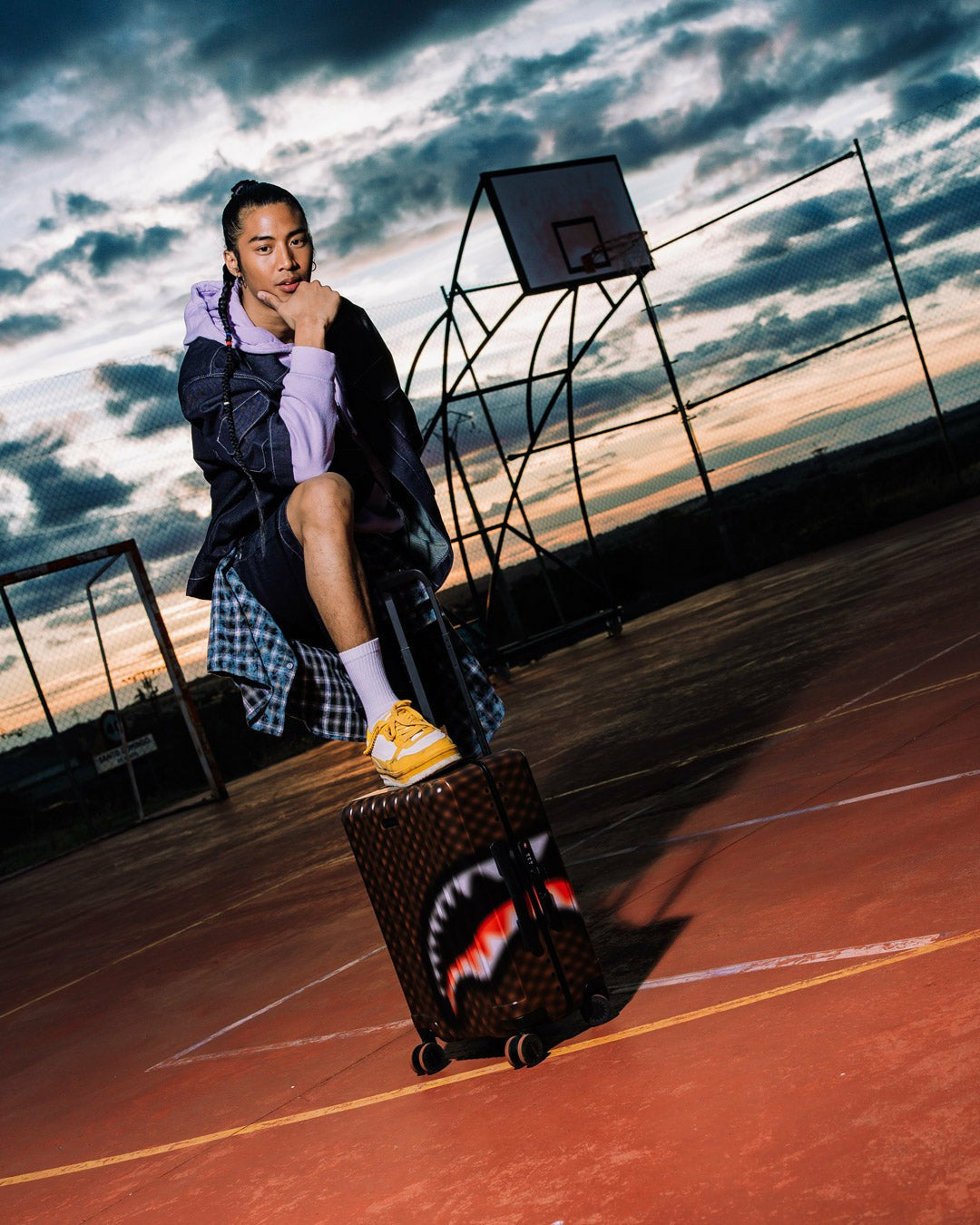Sprayground - SHARKS IN PARIS BLUR EFFECT CARRY-ON LUGGAGE