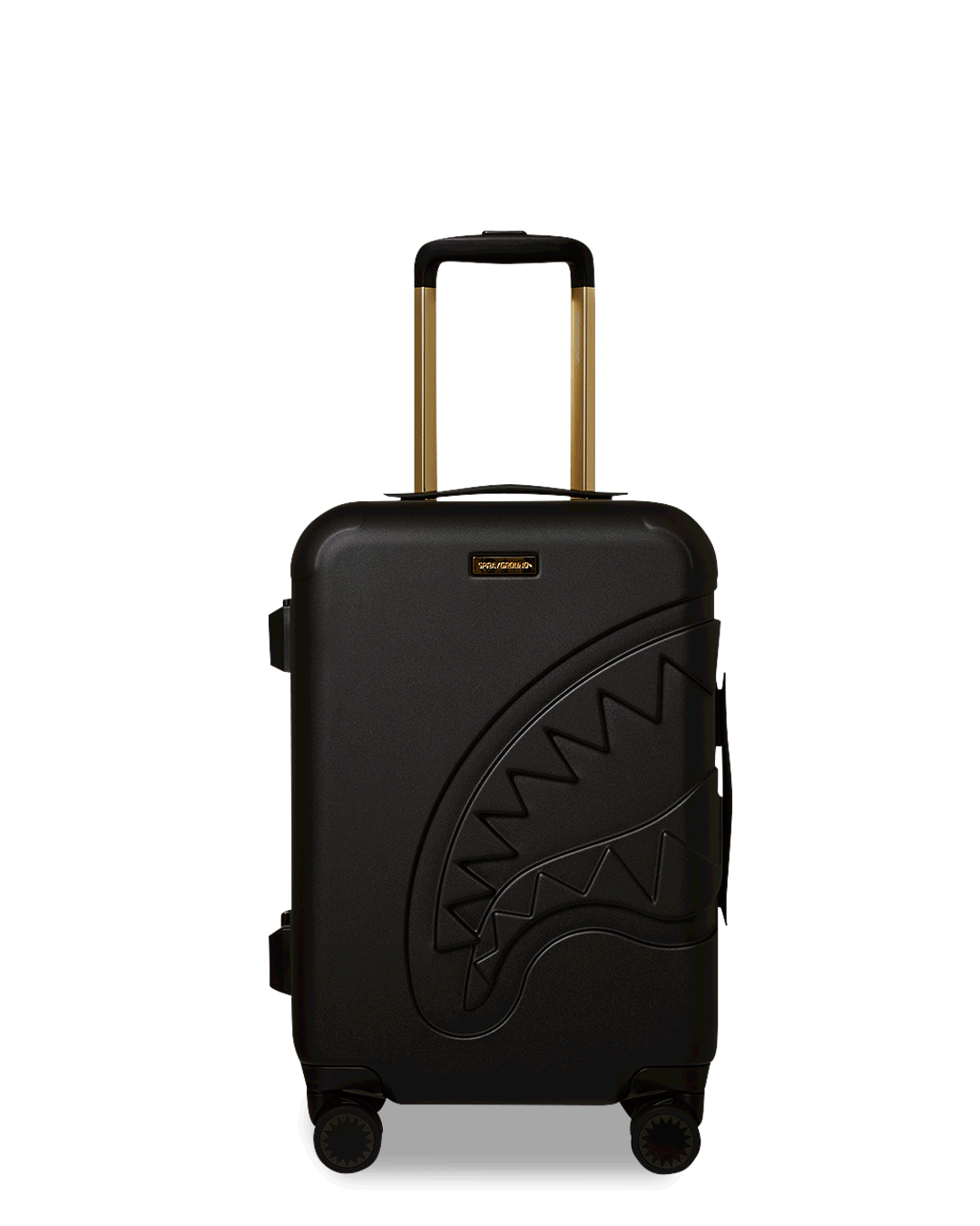 Sprayground - REALITY CHECK SHARKITECTURE CARRY-ON JETBLACK LUGGAGE (GOLD HARDWARE)