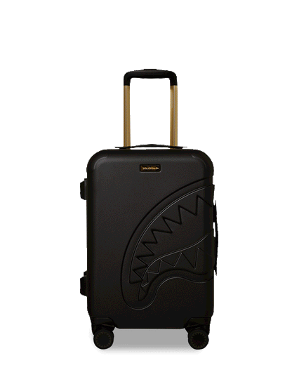 Sprayground - REALITY CHECK SHARKITECTURE CARRY-ON JETBLACK LUGGAGE (GOLD HARDWARE)