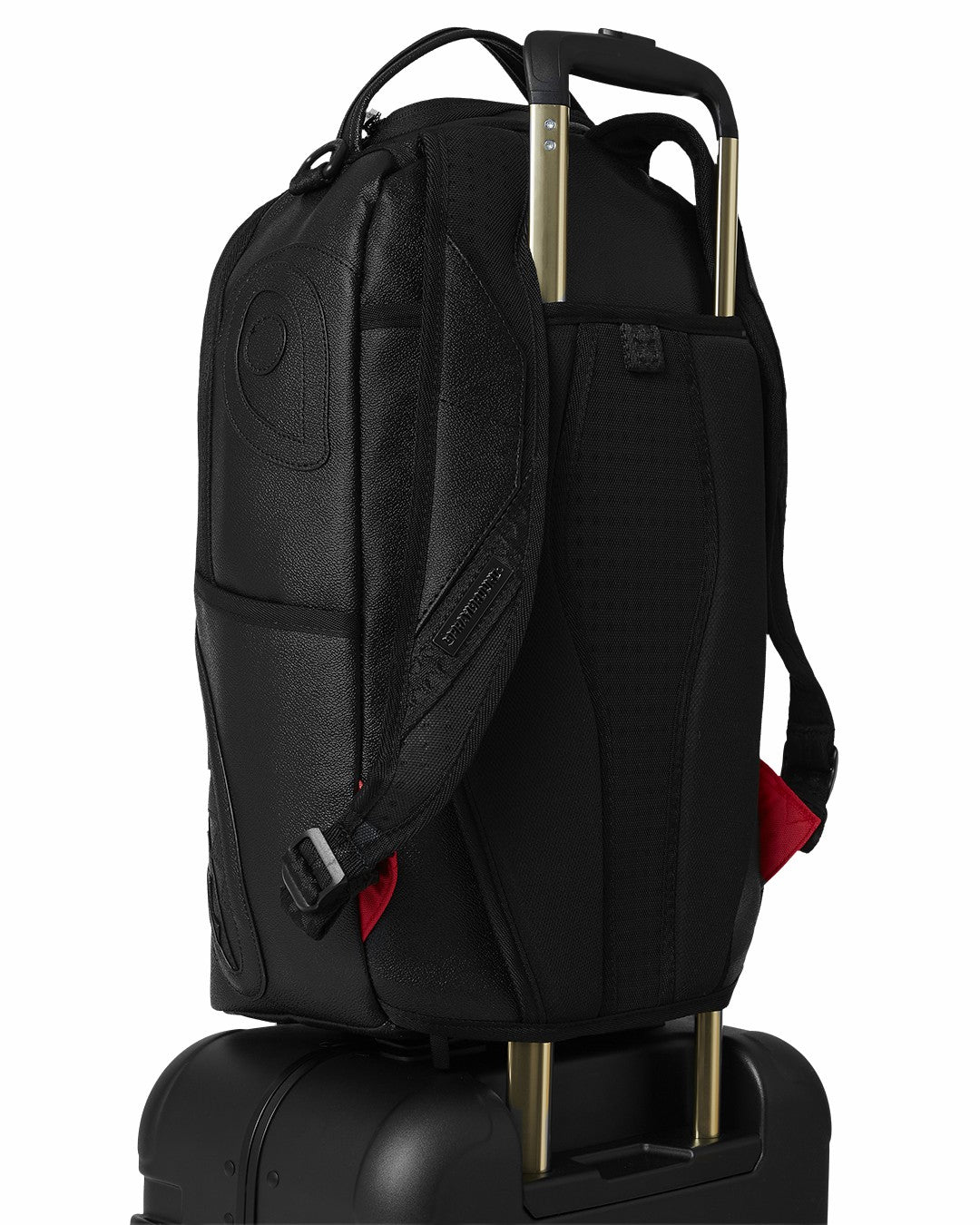 Sprayground - REALITY CHECK SHARKITECTURE CARRY-ON JETBLACK LUGGAGE (GOLD HARDWARE)