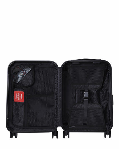 Sprayground - REALITY CHECK SHARKITECTURE CARRY-ON JETBLACK LUGGAGE (GOLD HARDWARE)