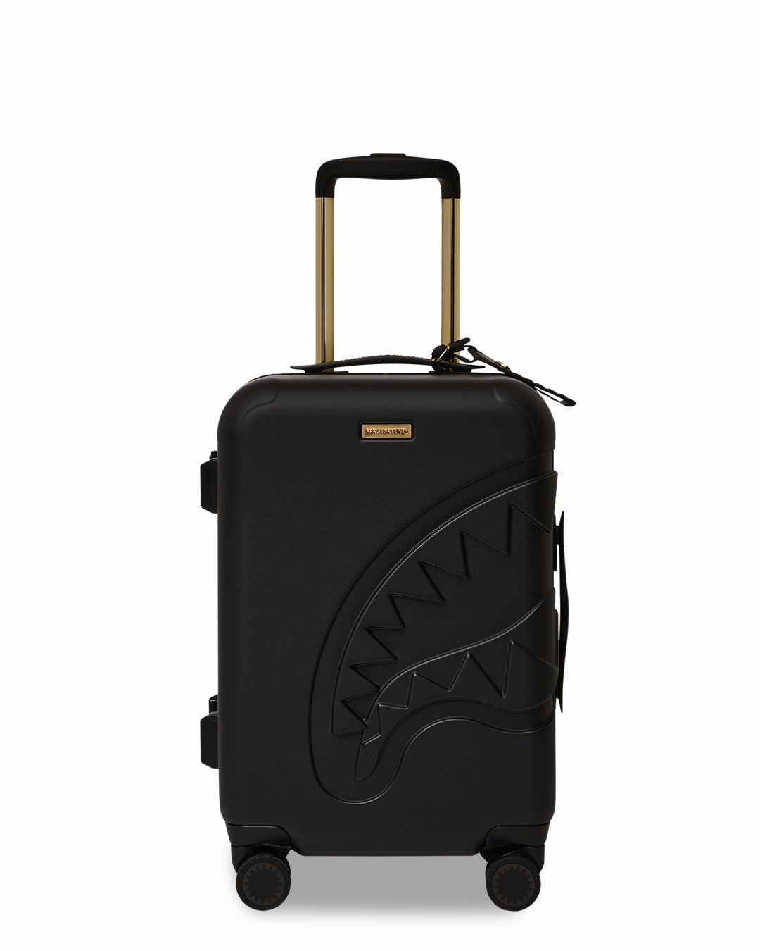 Sprayground - REALITY CHECK SHARKITECTURE CARRY-ON JETBLACK LUGGAGE (GOLD HARDWARE)