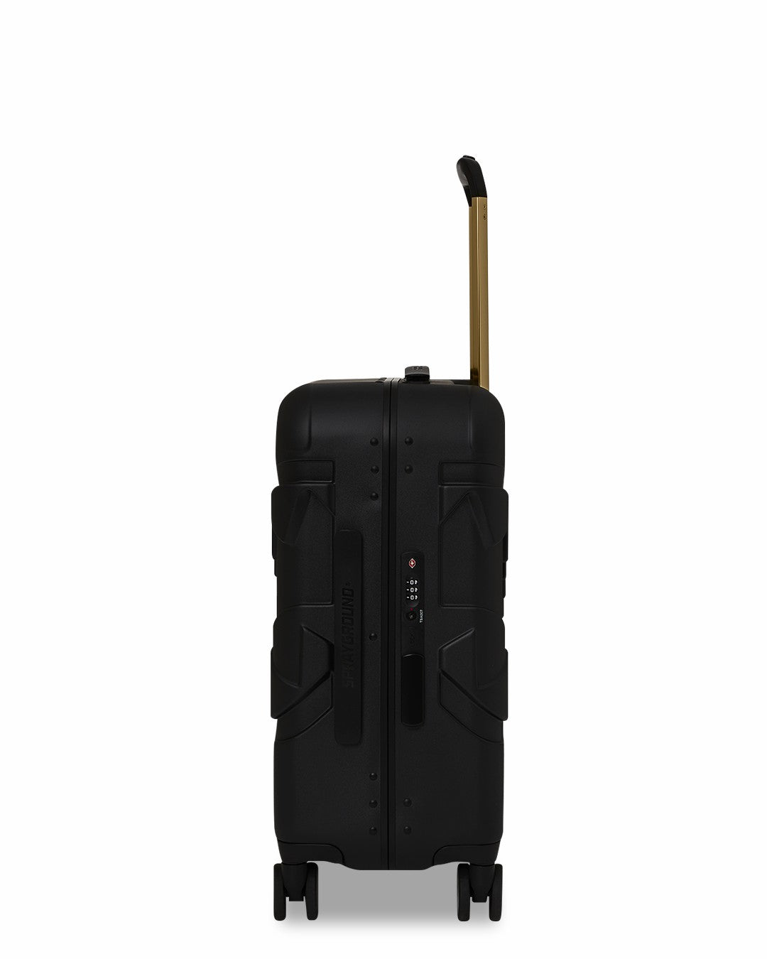 Sprayground - REALITY CHECK SHARKITECTURE CARRY-ON JETBLACK LUGGAGE (GOLD HARDWARE)