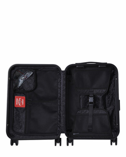 Sprayground - REALITY CHECK SHARKITECTURE CARRY-ON JETBLACK LUGGAGE (GUNMETAL HARDWA