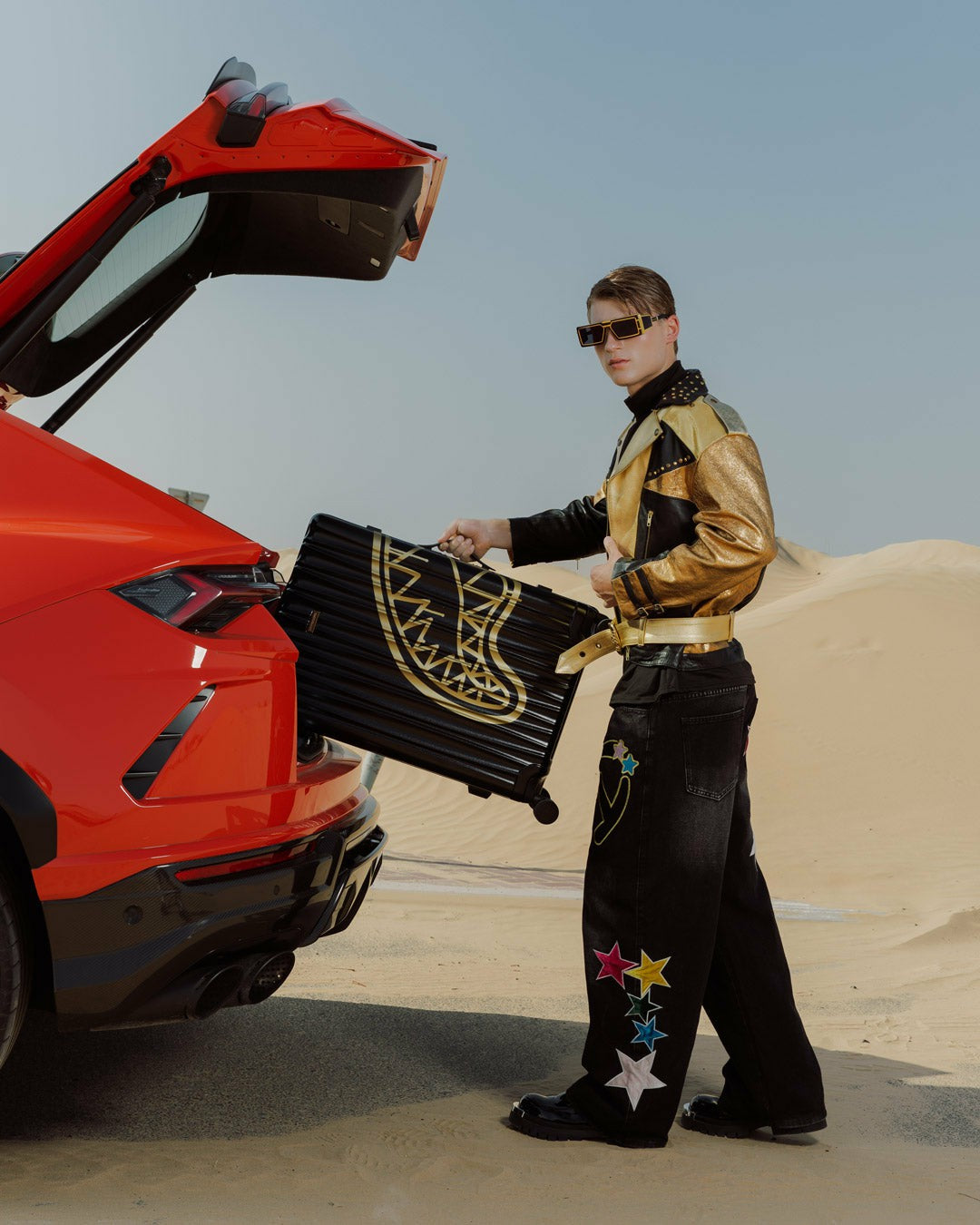 Sprayground - GOLD FANG FULL-SIZE LUGGAGE