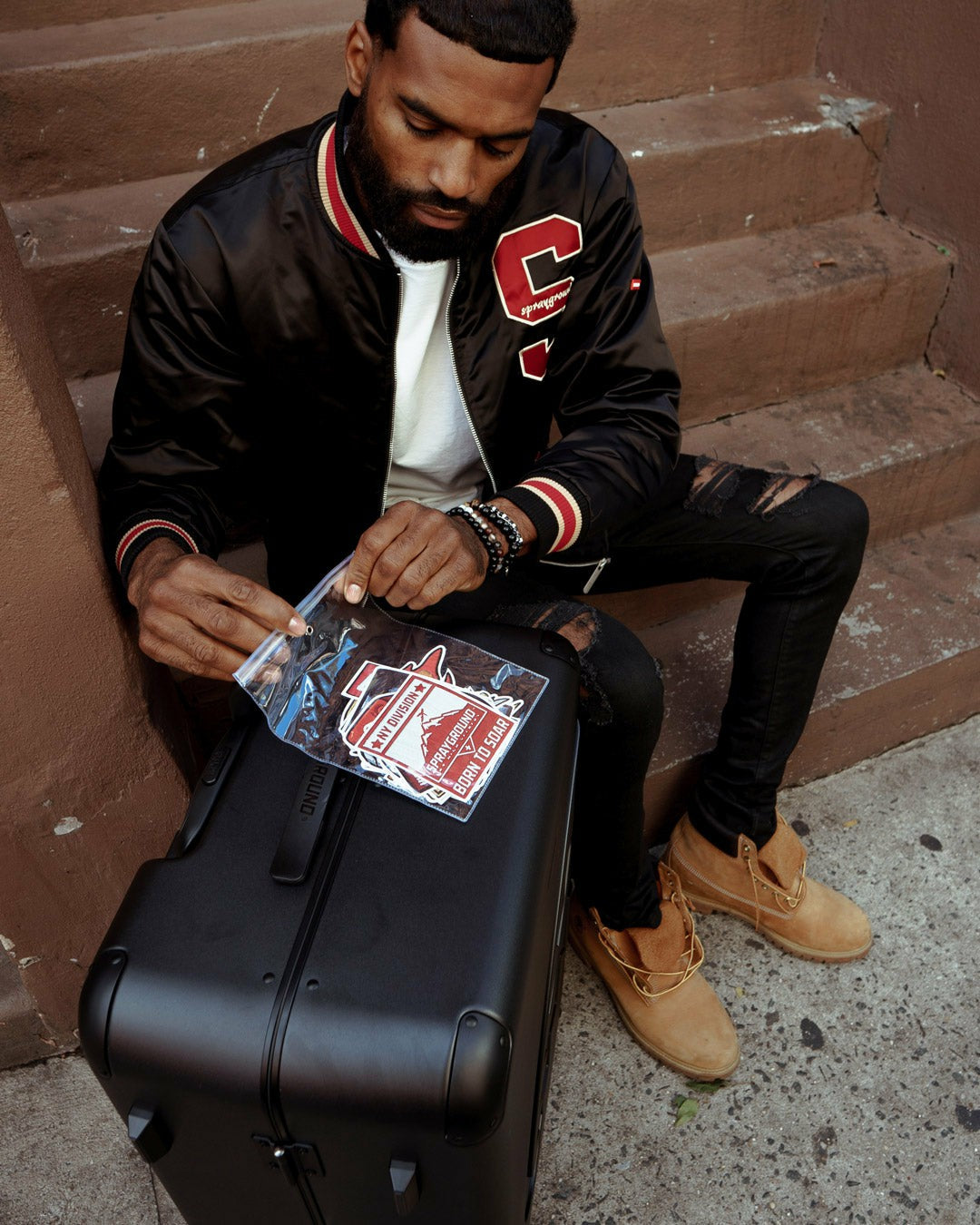 Sprayground - THE JOURNEY BEGINS SHARKITECTURE FULL-SIZE LUGGAGE