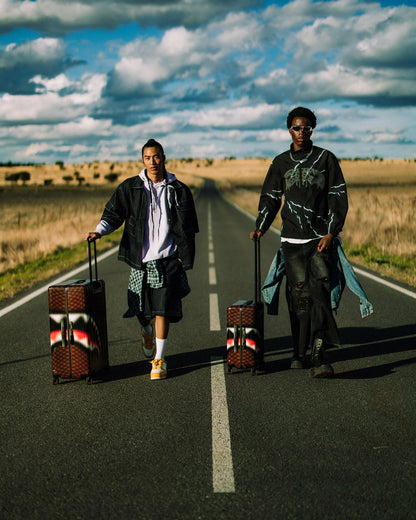 Sprayground - SHARKS IN PARIS BLUR EFFECT FULL SIZE LUGGAGE