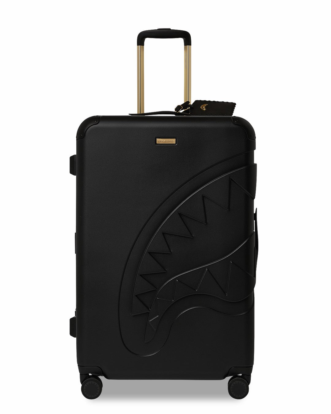 Sprayground - REALITY CHECK SHARKITECTURE FULL-SIZE JETBLACK LUGGAGE (GOLD HARDWARE)