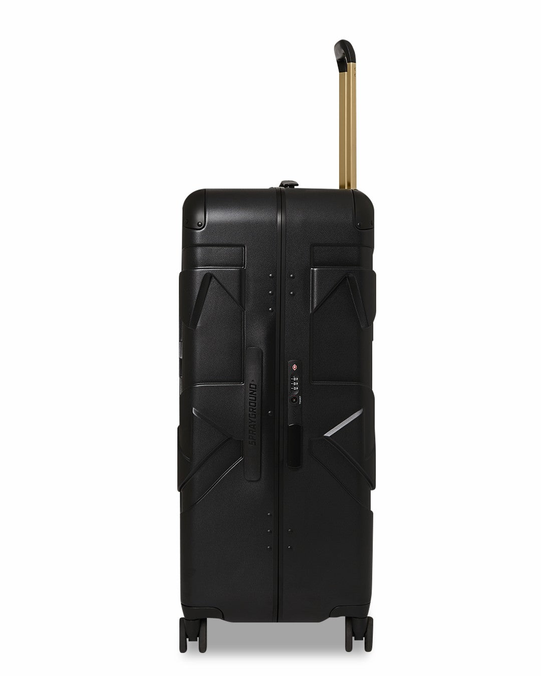 Sprayground - REALITY CHECK SHARKITECTURE FULL-SIZE JETBLACK LUGGAGE (GOLD HARDWARE)