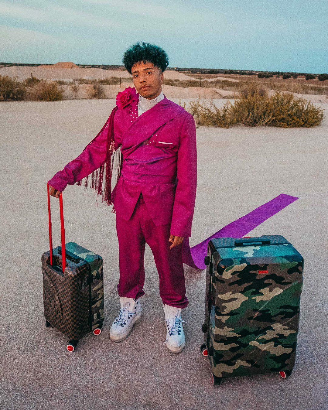 Sprayground - JUNGLE PARIS 29.5” FULL-SIZE SHARKITECTURE LUGGAGE