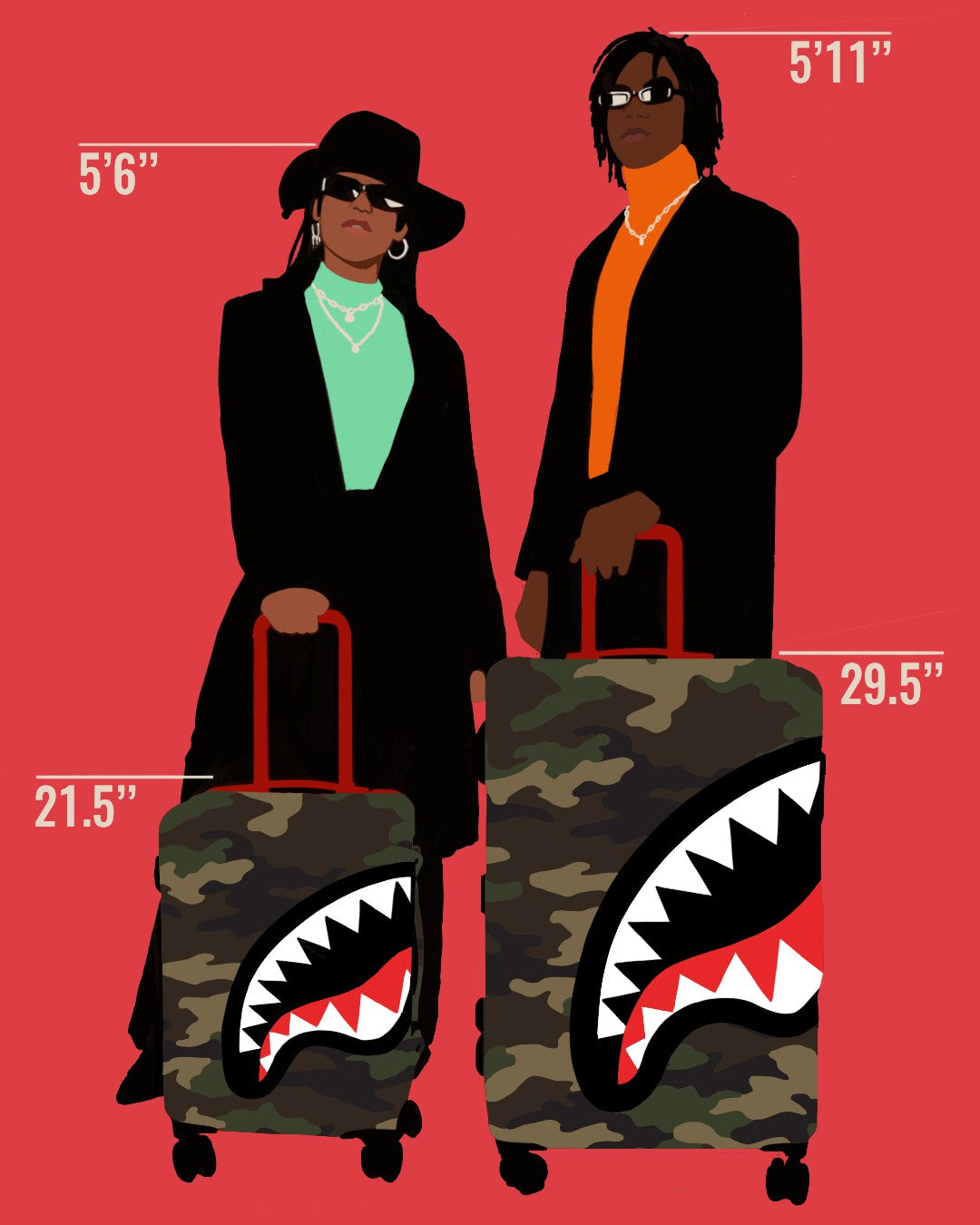 Sprayground - SHARKNAUTICS (CAMO) 29.5” FULL-SIZE LUGGAGE